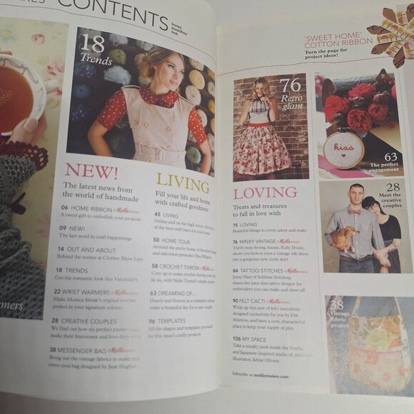 Mollie Makes Issue 10 Handmade UK Craft Magazine 2012 Sweet Home Ribbon - Picture 3 of 11